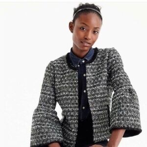 J. Crew Lady Day Jacket Metallic Sequin Tweed